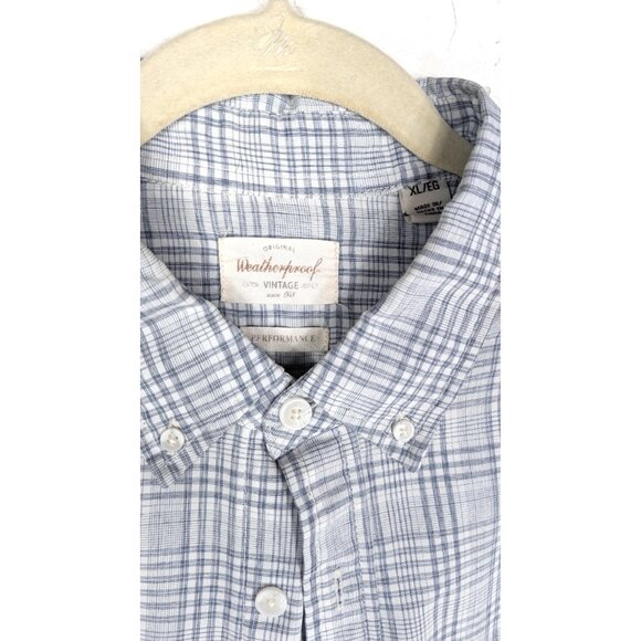 Weatherproof Vintage Performance mens checkered plaid short sleeve shirt - Picture 3 of 4